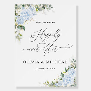 Blue Hydrangea Floral Wedding Foam Boards