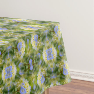 Blue Hydrangea Flower Abstract Nature Tablecloth