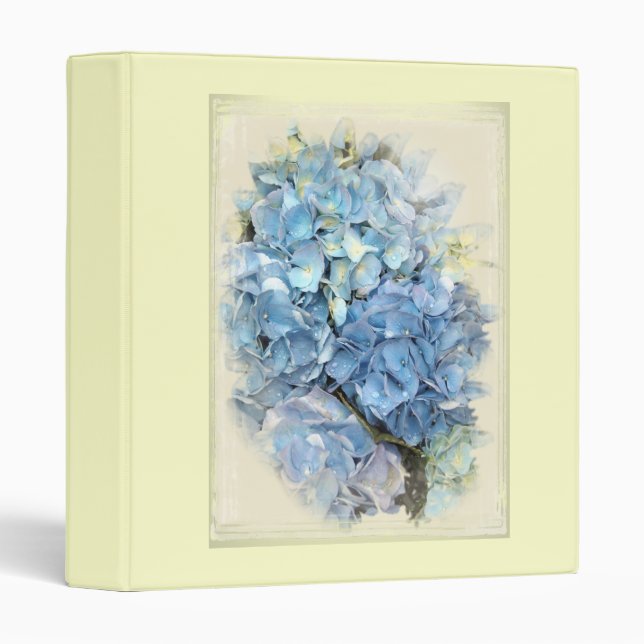 Blue Hydrangea Flower Binder (Front/Spine)