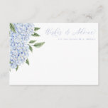 Blue Hydrangea Flower Blooms Floral Advice Card<br><div class="desc">This pretty floral card features watercolor hydrangea flowers and your custom text.  Use the template to fill in your information. The "Customize further" feature can be used to change the font (size,  style,  color),  and add more lines of text,  change the layout and add text to the back.</div>