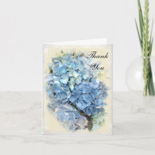 Blue Hydrangea Flower Bridesmaid Thank You Card