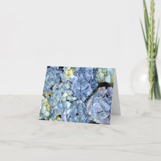 Blue Hydrangea Flower Card