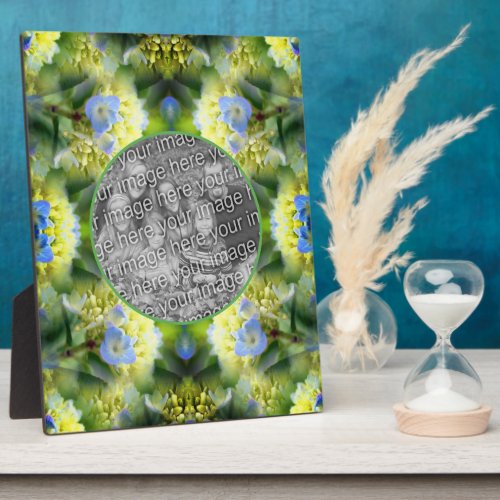 Blue Hydrangea Flower Create Your Own Photo Plaque