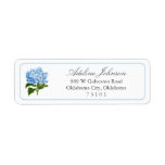 Blue Hydrangea Flower Custom Return Address Label