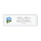 Blue Hydrangea Flower Custom Return Address Label
