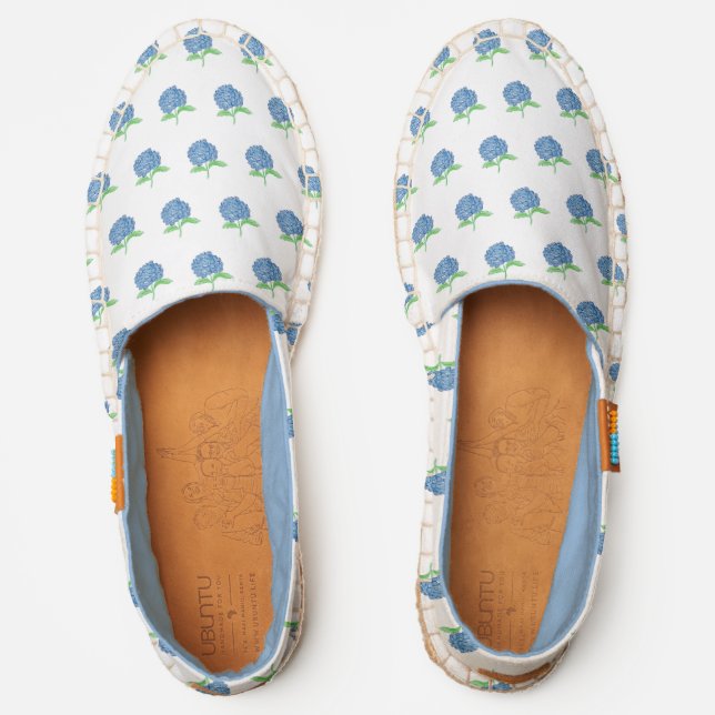 Blue Hydrangea Flower Espadrilles (Front)