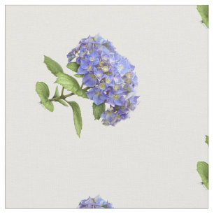 Blue Hydrangea Flower Fabric