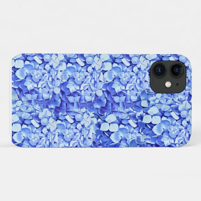 Blue Hydrangea Flower iPhone / iPad case (Back (Horizontal))