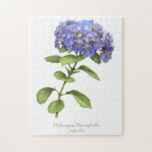 Blue Hydrangea Flower Jigsaw Puzzle (Vertical)
