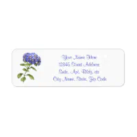 Pink Blush Flowers Greenery Floral Return Address Label | Zazzle