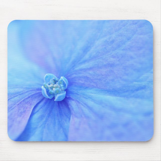 blue hydrangea flower mouse pad (Front)