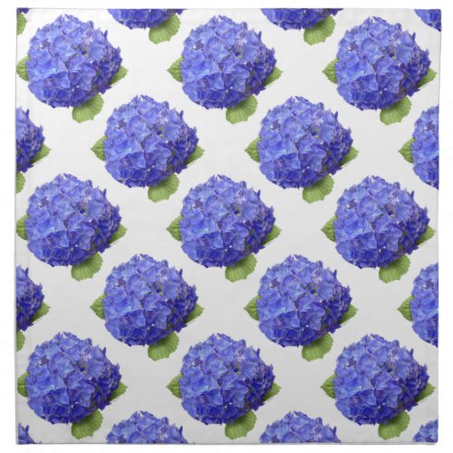 Blue Hydrangea Flower Napkin