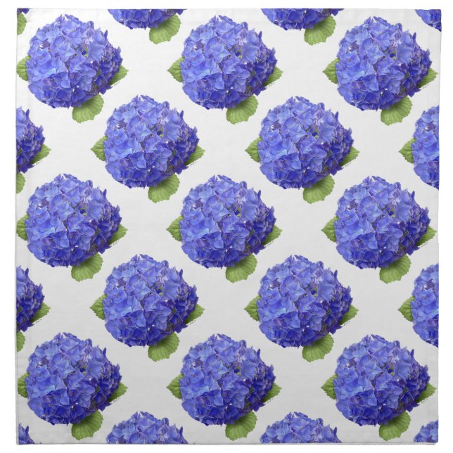 Blue Hydrangea Flower Napkin (Front)