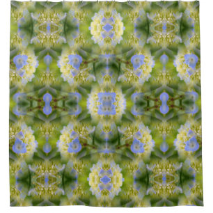 Blue Hydrangea Flower Nature Art   Shower Curtain