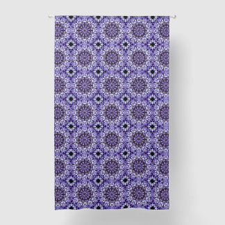 Blue Hydrangea Flower Petals Abstract Art Pattern Blackout Curtains