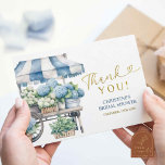 Blue Hydrangea Flower Shops Thank You Card<br><div class="desc">Blue Hydrangea Flower Shops Thank You Card</div>