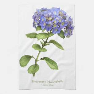 Blue Hydrangea Flower Towel