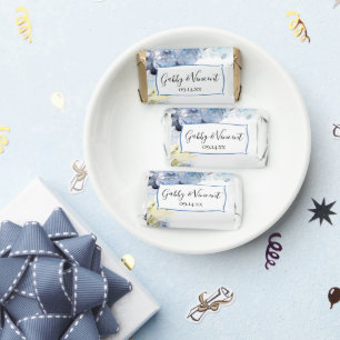 Blue Hydrangea Flower Watercolor Wedding Favor