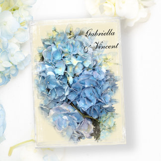 Blue Hydrangea Flower Wedding Invitation