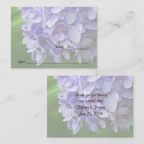 Blue Hydrangea Flower Wedding Table Place Cards Business Card Templates