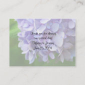 Blue Hydrangea Flower Wedding Table Place Cards (Back)