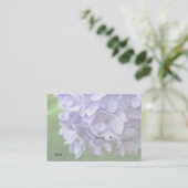 Blue Hydrangea Flower Wedding Table Place Cards (Standing Front)
