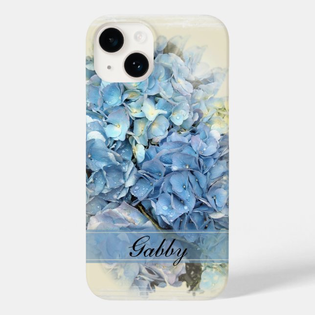Blue Hydrangea Flowers Case-Mate iPhone Case (Back)