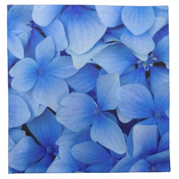 Blue Hydrangea Flowers Cloth Napkin by GreenerCity at Zazzle