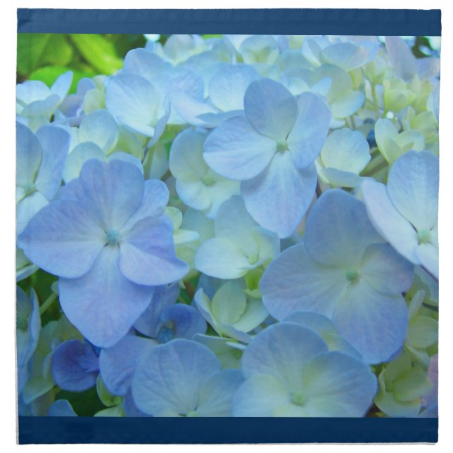 Blue Hydrangea Flowers Cloth Napkins Parties (Front)