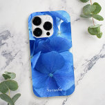 Blue Hydrangea Flowers Custom iPhone 13 Pro Case<br><div class="desc">Pretty blue hydrangea petals floral phone case. Personalize by adding a name or monogram.</div>