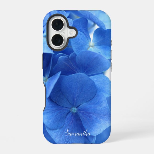 Blue Hydrangea Flowers Custom Iphone Case (Back)