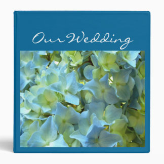 Blue Hydrangea Flowers Floral Flower Photo 3 Ring Binder
