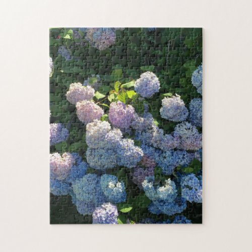 Blue Hydrangea Flowers Jigsaw Puzzle