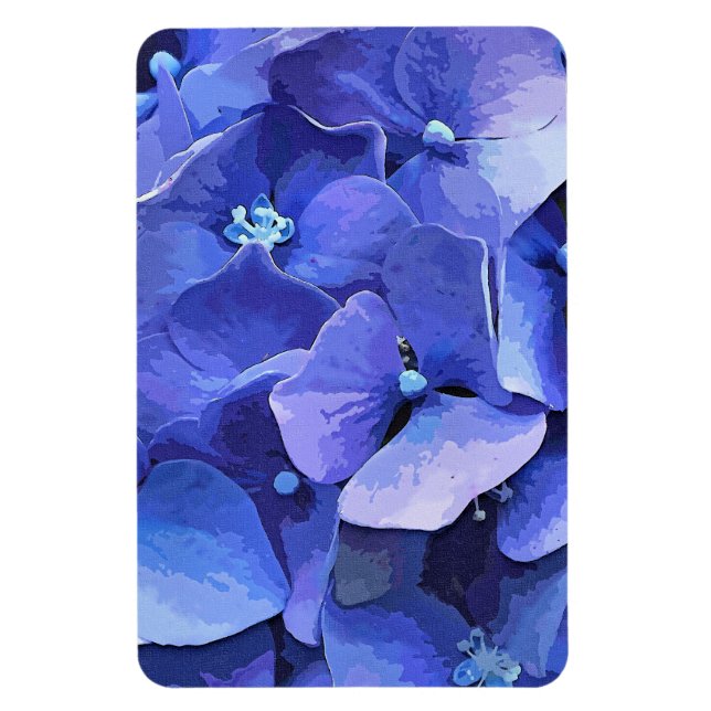 BLUE HYDRANGEA FLOWERS MAGNET (Vertical)
