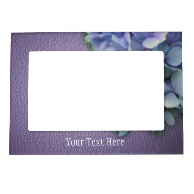 Blue Hydrangea Flowers Magnetic Frame (Front)