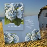 Blue Hydrangea Flowers Mothers Day Message Card