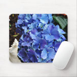 Blue Hydrangea Flowers Mouse Pad