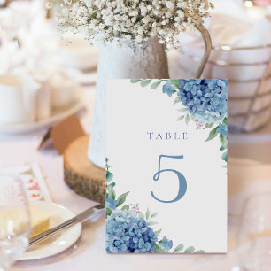 blue hydrangea flowers table 5 number
