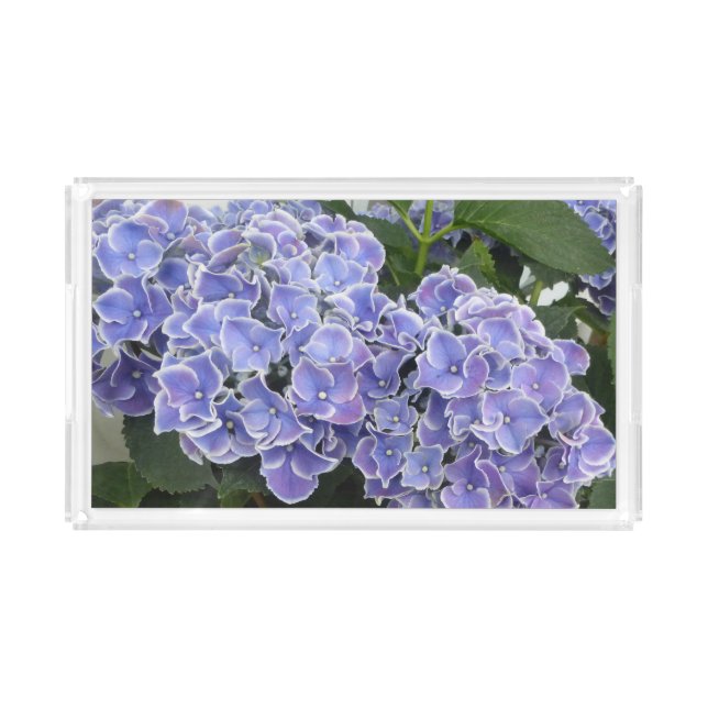 Blue Hydrangea Flowers Vanity Tray (Front)