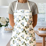 Blue Hydrangea Flowers Watercolor Apron<br><div class="desc">Channel your inner Martha Stewart with this Hydrangea Apron, featuring elegant watercolor blue hydrangeas. Designed for those who love Grandmillennial charm and timeless style, this apron makes every moment in the kitchen feel a little more special. Crafted from easy-care polyester canvas, it’s both stylish and practical, with adjustable tie strings...</div>