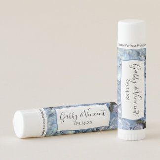Blue Hydrangea Flowers Wedding Favor Lip Balm