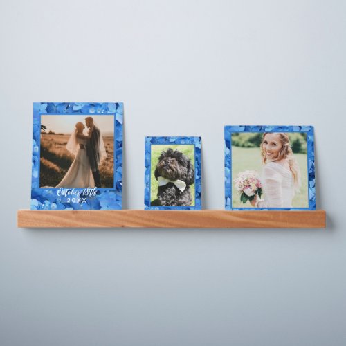 Blue Hydrangea Flowers Wedding Frames Picture Ledge