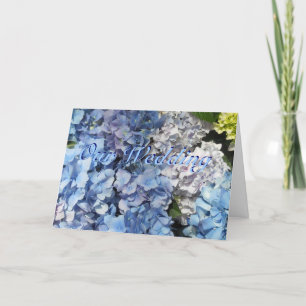 Blue Hydrangea Flowers Wedding Invitation