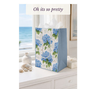 Blue Hydrangea Gift Bag Wedding & Bridal Shower
