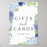 Blue Hydrangea Gifts and Cards Sign<br><div class="desc">Help your guests easily find the gift table with this lovely sign!</div>