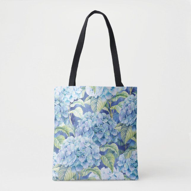 Blue Hydrangea go everywhere tote (Front)