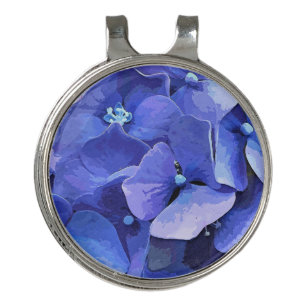 BLUE HYDRANGEA GOLF HAT CLIP