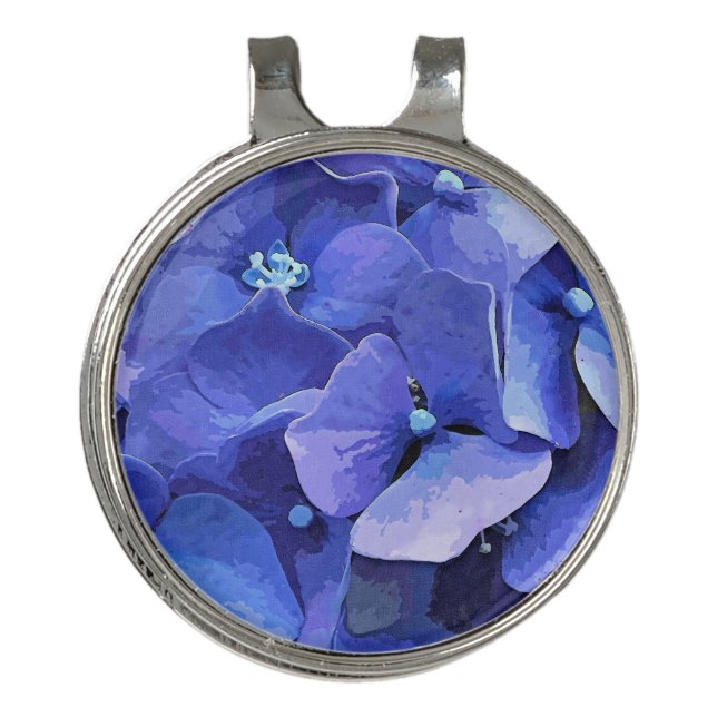 BLUE HYDRANGEA  GOLF HAT CLIP (Front)