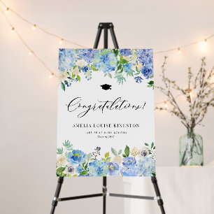 Blue Hydrangea Graduation Congratulations Foam Board