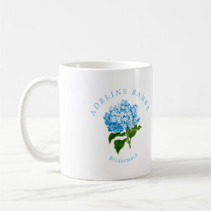 Blue Hydrangea Grand-millennial Bridesmaid Coffee Mug